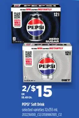Loblaws PEPSI SOFT DRINK, 12x355 mL offer