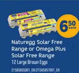 Loblaws BURNBRAE NATUREGG SOLAR FREE RANGE OR OMEGA PLUS SOLAR FREE RANGE, 12 LARGE BROWN EGG offer