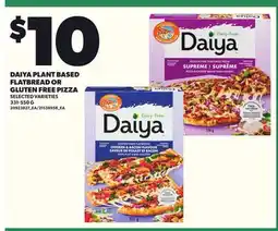 Loblaws DAIYA PLANT BASED FLATBREAD OR GLUTEN FREE PIZZA, 331-550 G offer