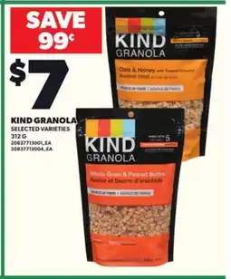 Loblaws KIND GRANOLA, 312 G offer