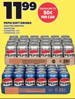 Loblaws PEPSI SOFT DRINKS, 24X355 ML offer