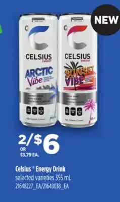Loblaws CELSIUS ENERGY DRINK, 355 ML offer