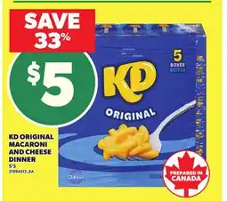Loblaws KD ORIGINAL MACARONI AND CHEESE DINNER 5'S offer