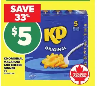 Loblaws KD ORIGINAL MACARONI AND CHEESE DINNER 5'S offer