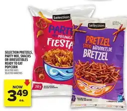 Metro SELECTION PRETZELS, PARTY MIX, SNACKS OR IRRESISTIBLES READY TO EAT POPCORN offer