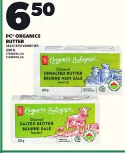 Loblaws PC ORGANICS BUTTER, 250 G offer
