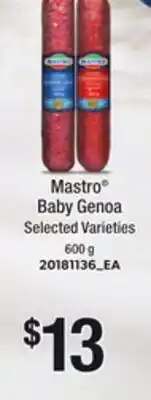 Loblaws MASTRO BABY GENOA, 600 G offer
