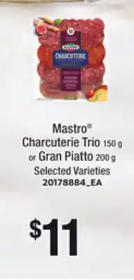 Loblaws MASTRO CHARCUTERIE TRIO, 150 G OR GRAN PIATTO, 200 G offer