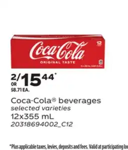 Loblaws COCA-COLA BEVERAGES, 12x355 ML offer