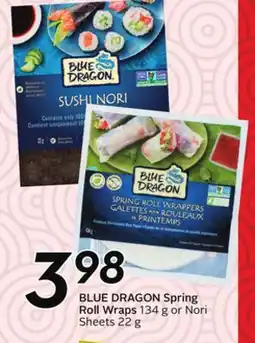 Sobeys BLUE DRAGON Spring Roll Wraps offer