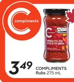Sobeys COMPLIMENTS Rubs offer
