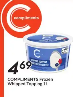 Sobeys COMPLIMENTS Frozen Whipped Topping offer