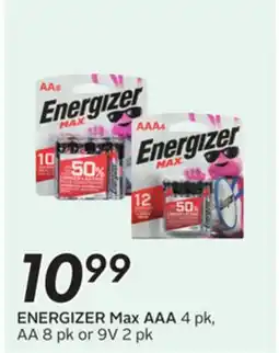 Sobeys ENERGIZER Max AAA offer