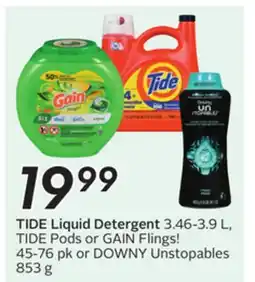 Sobeys TIDE Liquid Detergent offer