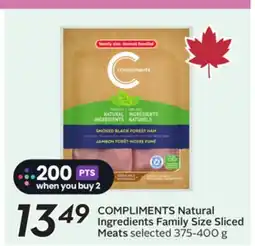 Sobeys COMPLIMENTS Natural Ingredients Family Size Sliced Meats offer