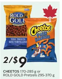 Sobeys CHEETOS 170-285 g or ROLD GOLD Pretzels 295-370 g offer