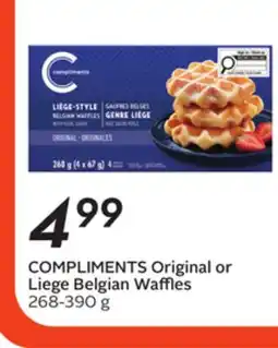 Sobeys COMPLIMENTS Original or Liege Belgian Waffles offer