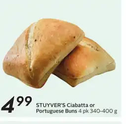 Sobeys STUYVER'S Ciabatta or Portuguese Buns offer