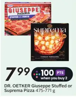 Sobeys DR. OETKER Giuseppe Stuffed or Suprema Pizza offer