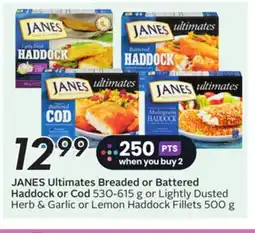 Sobeys JANES Ultimates Breaded or Battered Haddock or Cod offer