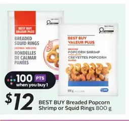 Sobeys BEST BUY Breaded Popcorn Shrimp or Squid Rings offer