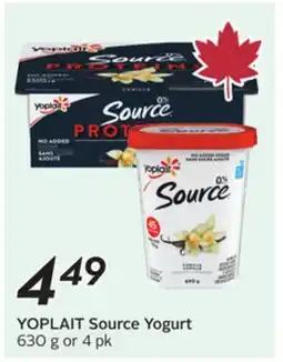 Sobeys YOPLAIT Source Yogurt offer