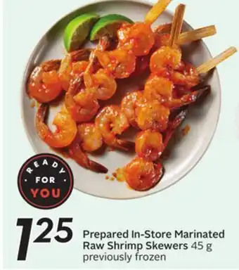 Sobeys Marinated Raw Shrimp Skewers offer