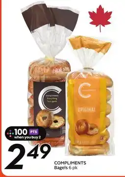 Sobeys COMPLIMENTS Bagels offer