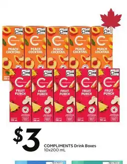 Sobeys COMPLIMENTS Drink Boxes offer