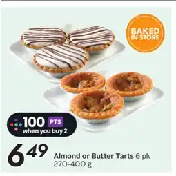 Sobeys Almond or Butter Tarts offer