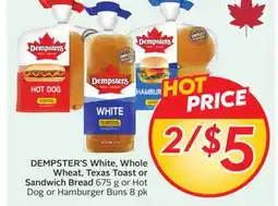Sobeys DEMPSTER'S White, Whole Wheat, Texas Toast or Sandwich Bread offer