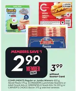 Sobeys COMPLIMENTS Regular or Jumbo Wieners offer