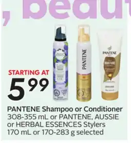Sobeys PANTENE Shampoo or Conditioner offer