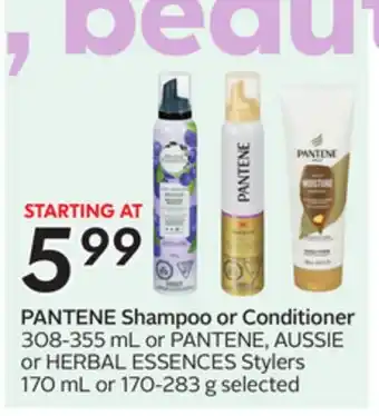 Sobeys PANTENE Shampoo or Conditioner offer