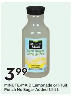 Sobeys MINUTE-MAID Lemonade or Fruit Punch offer