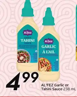 Sobeys AL'FEZ Garlic or Tahini Sauce offer