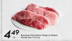 Sobeys Boneless Pork Sirloin Chops or Roasts offer