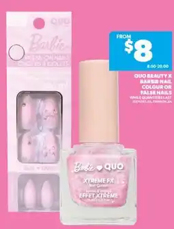 Real Canadian Superstore QUO BEAUTY X BARBIE NAIL COLOUR OR FALSE NAILS offer