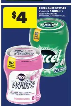 Real Canadian Superstore EXCEL GUM BOTTLES, 40/60' S OR 5 GUM, 35' S offer