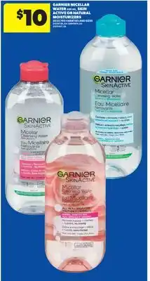 Real Canadian Superstore GARNIER MICELLAR WATER 400 ML, SKIN ACTIVE OR NATURAL MOISTURIZERS offer