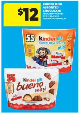 Real Canadian Superstore KINDER MINI ASSORTED CHOCOLATE offer