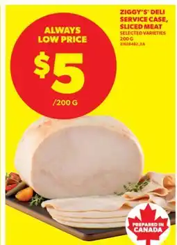 Real Canadian Superstore ZIGGY'S DELI SERVICE CASE, SLICED MEAT, 200 G offer