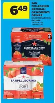 Real Canadian Superstore SAN PELLEGRINO NATURALI OR MOMENTI DRINKS, 6X330 ML offer