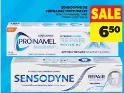 Real Canadian Superstore SENSODYNE OR PRONAMEL TOOTHPASTE, 75 ML offer