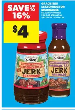 Real Canadian Superstore GRACE JERK SEASONINGS OR MARINADES, 284 G OR 350/480 ML offer