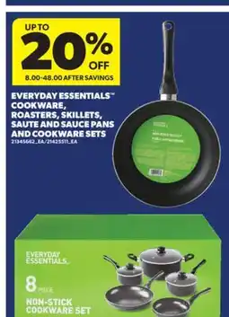 Real Canadian Superstore EVERYDAY ESSENTIALS COOKWARE, ROASTERS, SKILLETS, SAUTE AND SAUCE PANS AND COOKWARE SETS offer