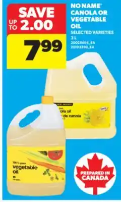Real Canadian Superstore NO NAME CANOLA OR VEGETABLE OIL offer