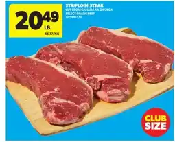 Real Canadian Superstore STRIPLOIN STEAK offer