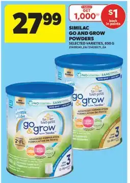 Real Canadian Superstore SIMILAC GO AND GROW POWDERS, 850 G offer