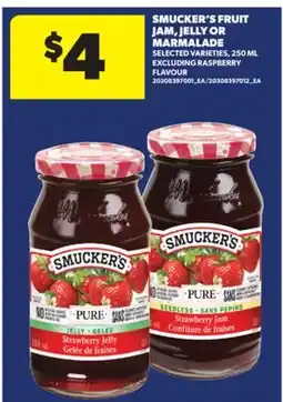 Real Canadian Superstore SMUCKER'S FRUIT JAM, JELLY OR MARMALADE offer